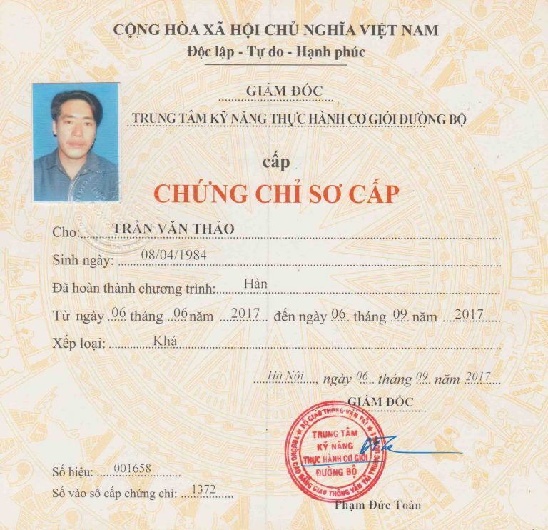 Chứng chỉ nghề Hàn