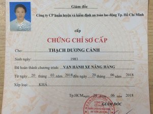 Học chứng chỉ lái xe nâng